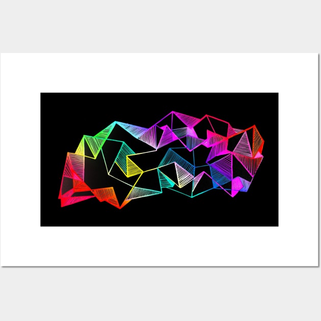 Geometric Rainbow popart triangle Wall Art by carolsalazar
